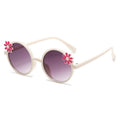 Cute Flower Children Sunglasses Fashionable Uv Protection Round Frame Outdoor Sunshade Kids Sunglasses 2344