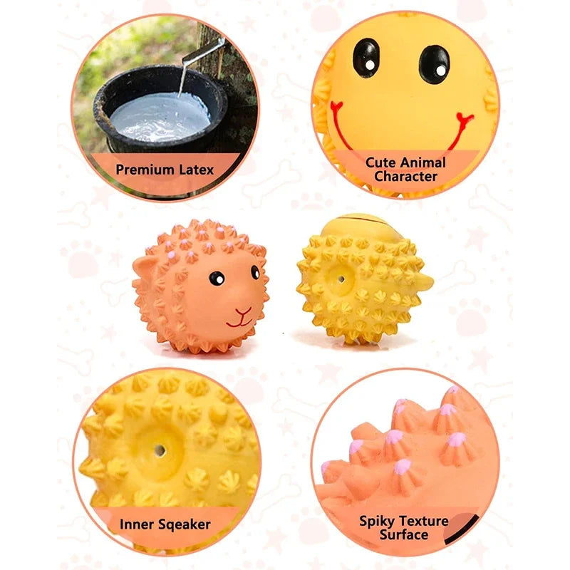 Dog Toys Puppy Teeth Grinding Teeth Cleaning Interactive Latex Rubber Safe Odourless TPR Washable Puzzle Sound Toys Pet Supplies