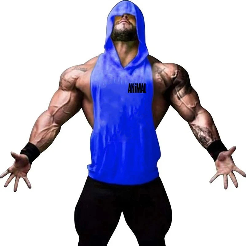 Men's Vest Sleeveless Sweatshirt Gym Top Men Man Sleeveless Shirt Bodybuilding Fitness Clothing T-shirt Singlets Singlet Clothes