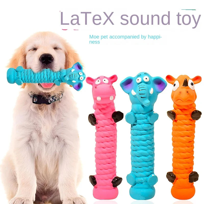 Pet dog toy latex sound cute teeth Wear resistant bite latex suitable for small and medium-sized dogs
