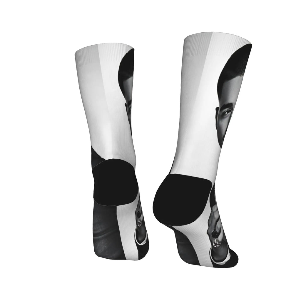 Women Men Socks Maluma Rapper  Stockings Autumn Trendy High Quality Socks Printed Climbing Non-Slip Socks