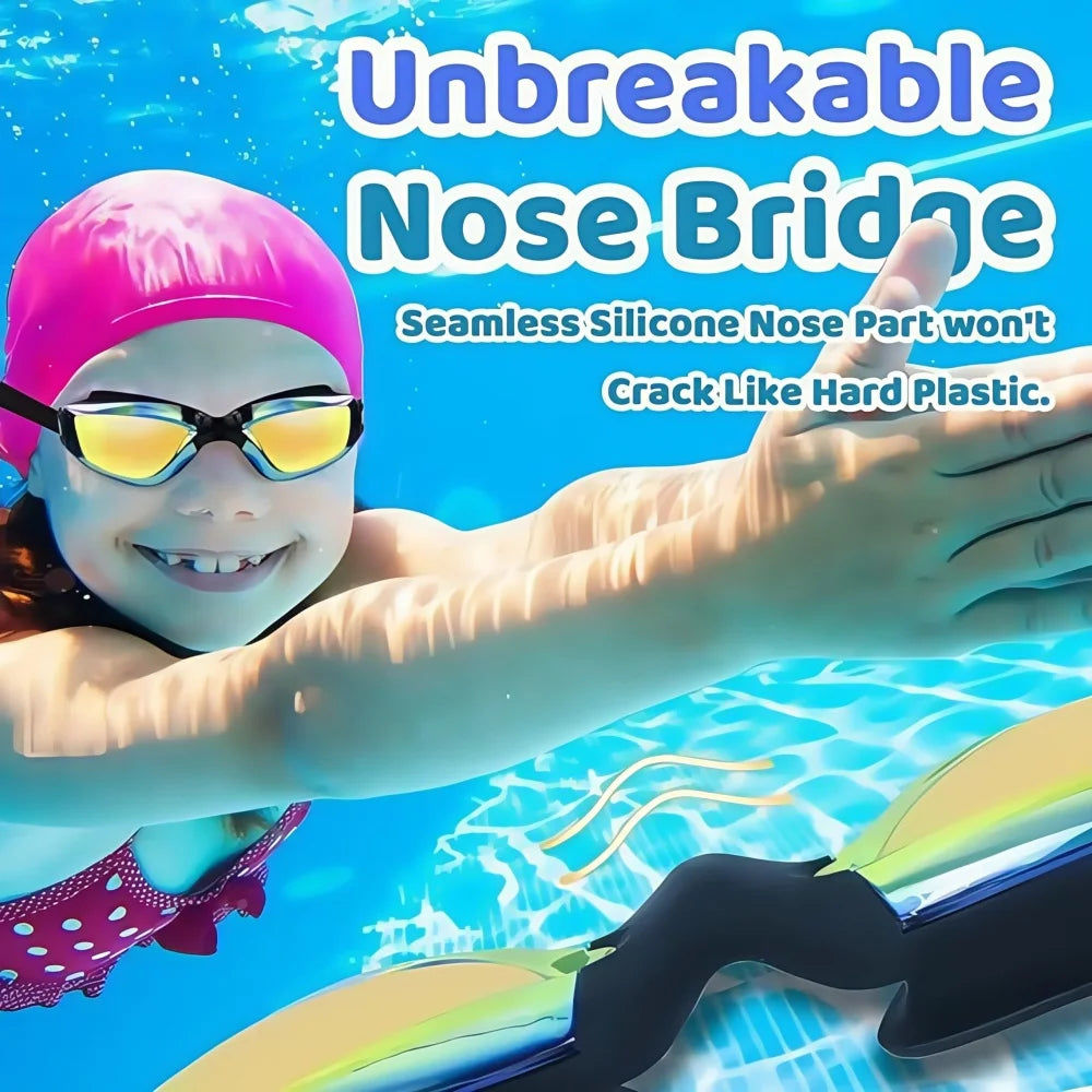 New Kids Swim Goggles For Boys And Girls (2-14 Age) High Quality Silicone Anti UV400 Protection Clear Lens Swimming Set