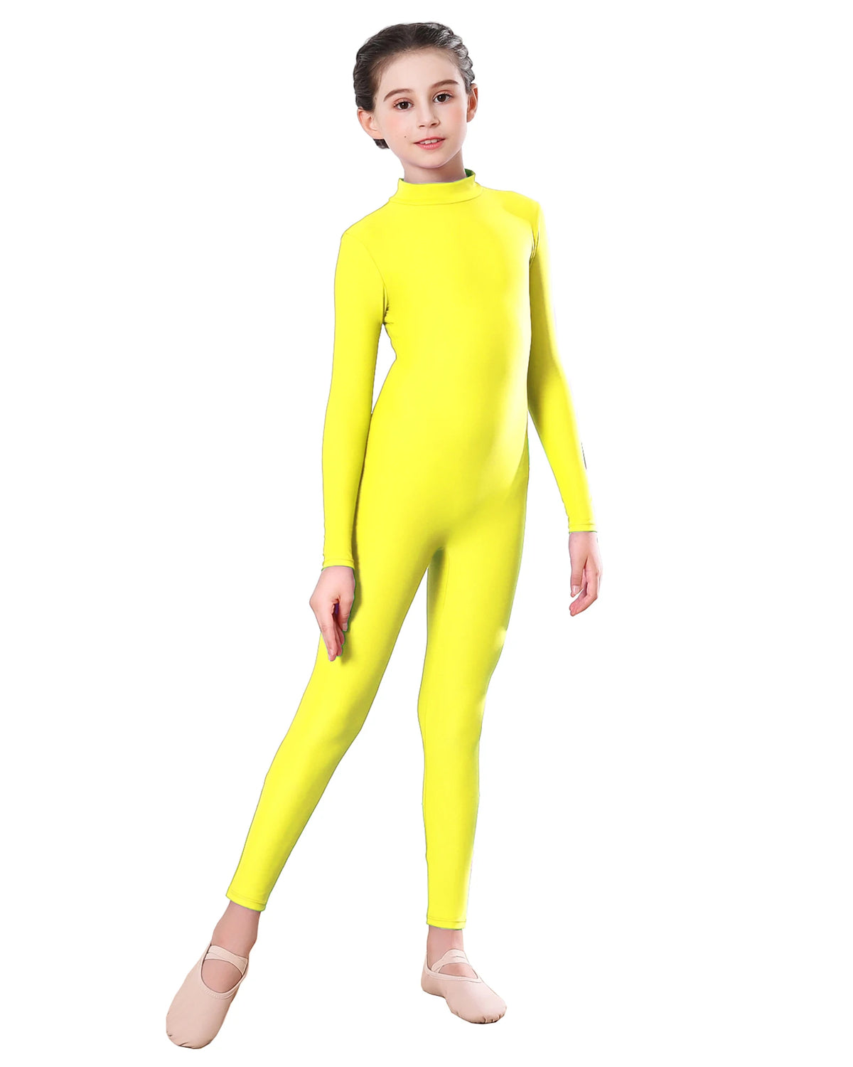 Kids Ballet Skate Dance Wear Girls Gymnastics Bodysuit  Long Sleeve Bodysuit Children Jumpsuit Wear Training Performance Wear