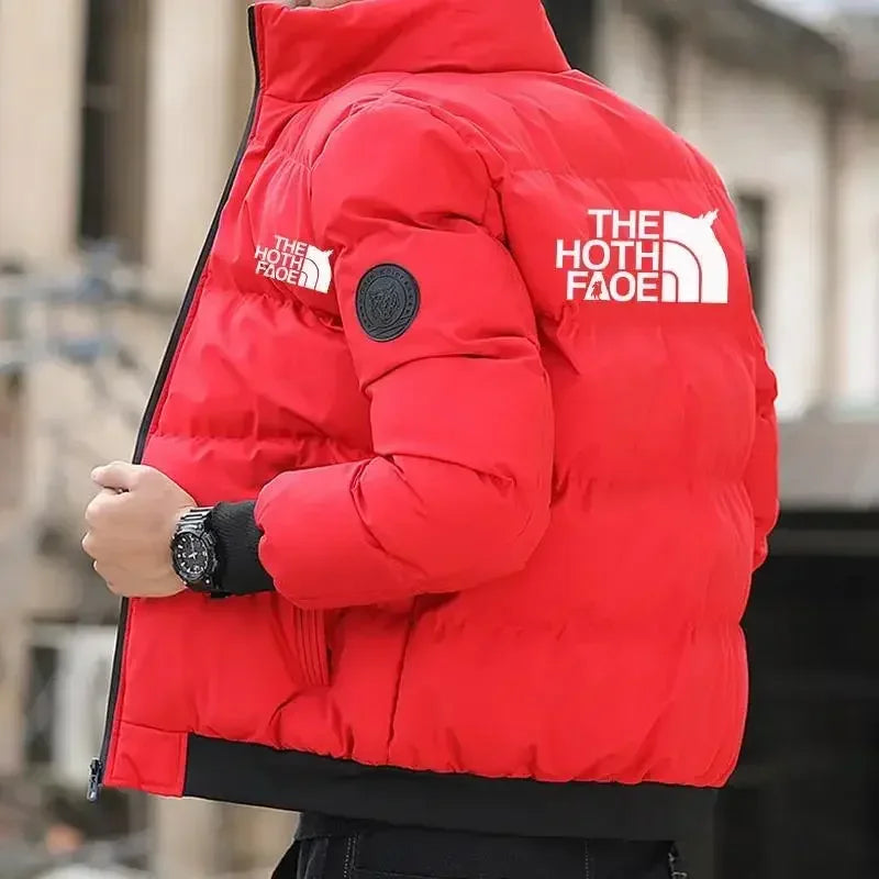 Men's fashion thickened jacket, new autumn and winter warm and waterproof parka coat, men's casual and fashionable jacket, outer