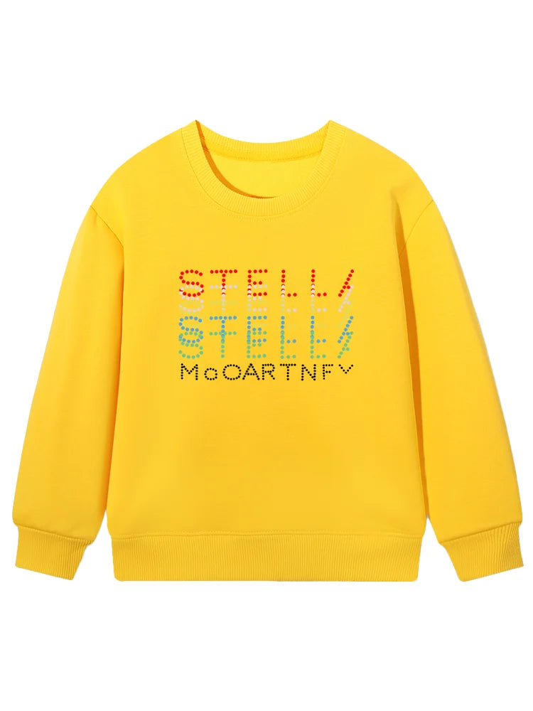 cute Boys sweatshirt Children winter clothing 2026 New cotton fun print long sleeves Kids pullover Cartoon letter Hoodie sweater