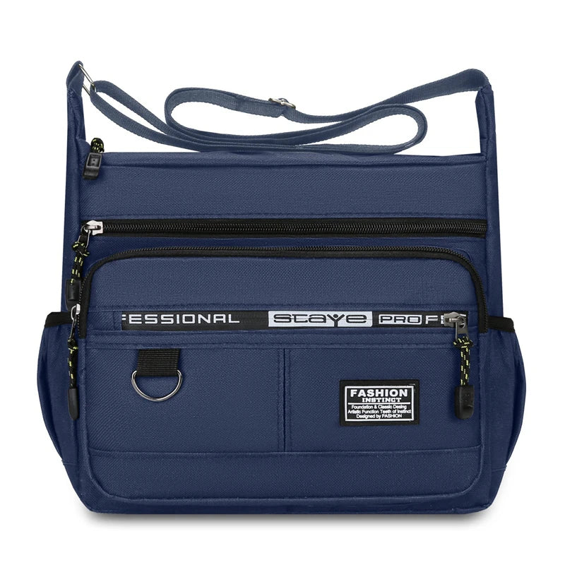 Men Crossbody Bag Single Shoulder Bags Big Capacity Commuter Storage Bag Fashion Multi-Pockets Business Travel Crossbody Bags