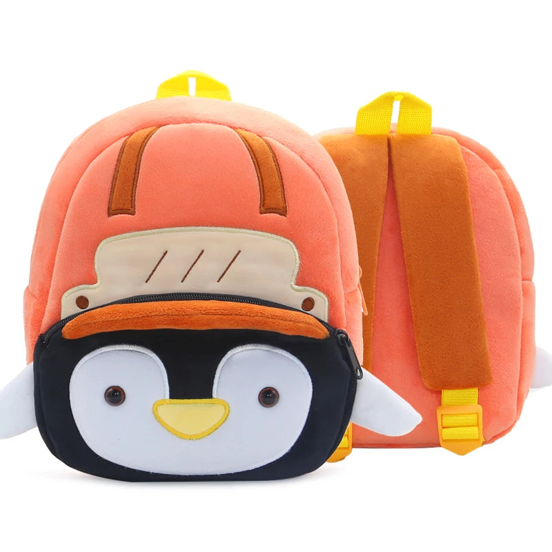 Cute Children's Backpack Plush Material Backpack for Boys and Girls Cartoon Animal Games Series Schoolbag Baby Backpack2-4 Years
