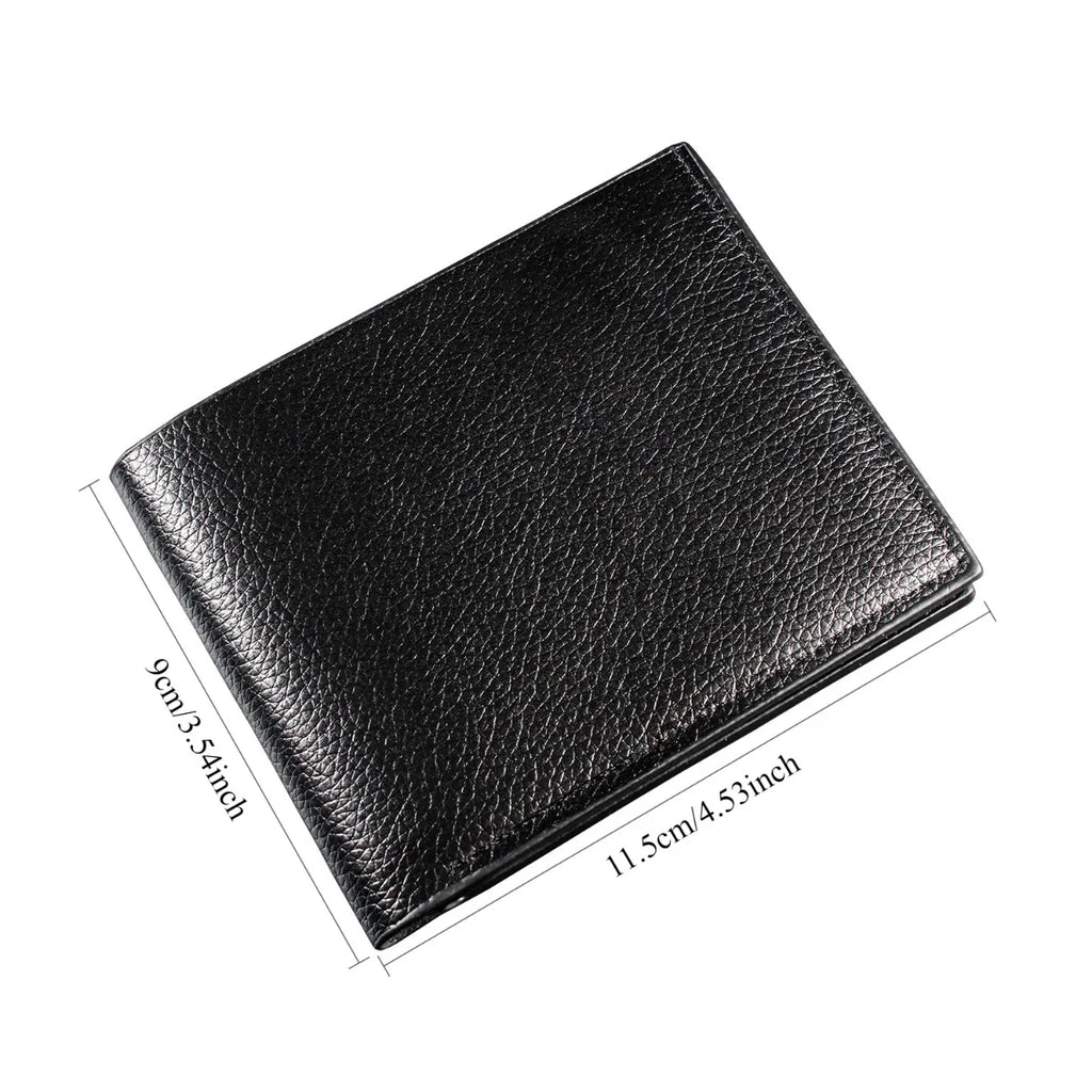 Fashion Short Men's Wallet PU Leather Men Wallets Multiple Card Slots ID/Credit Card Holder Black Wallets for Man