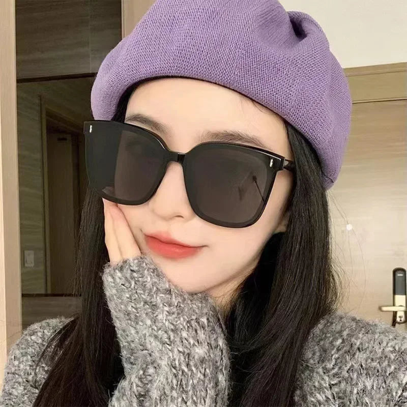 New Big Frame Sunglasses for Women Fashion Square Too Glasses Ladies Glasses Outdoor Sunshade Mirror for Men