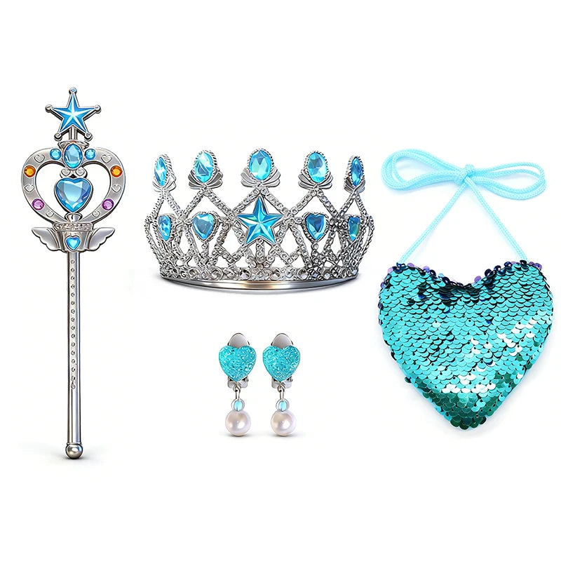 Fancy Little Girls Shiny Princess Dress Up Mary Jane Heels Halloween Cosplay Christmas Birthday Party Pageant Children's Shoes