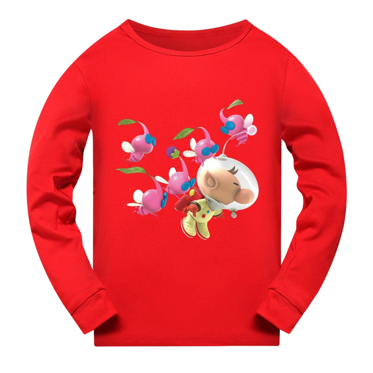 Newest PIKMIN 4 WIKI Costume Kids Cartoon Pajama Sets Baby Girls Long Sleeve Tops Pants 2pcs Set Teenager Boys Casaul Sleepwear