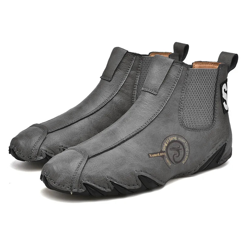 Men Boots  Warm Cotton Shoes Handmade Outdoor Sneakers Soft SoleComfortable Men's Ankle Boots Male Casual Flat Short Boots 2023