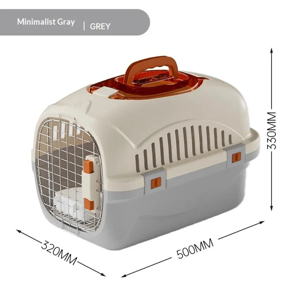 Portable Airline Approved Pet Travel Crate, Anti-Stress Cat Carrier with Top Window Safe Car Kennel for Small Dogs and Cats