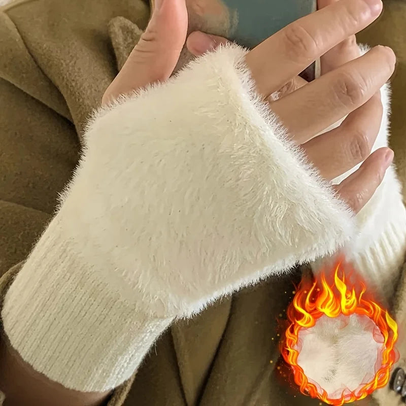 Hand Washable Fingerless Gloves for Women: Comfortable Soft Warm Design, Fashionable Winter Gloves for Cold Weather & Casual Use