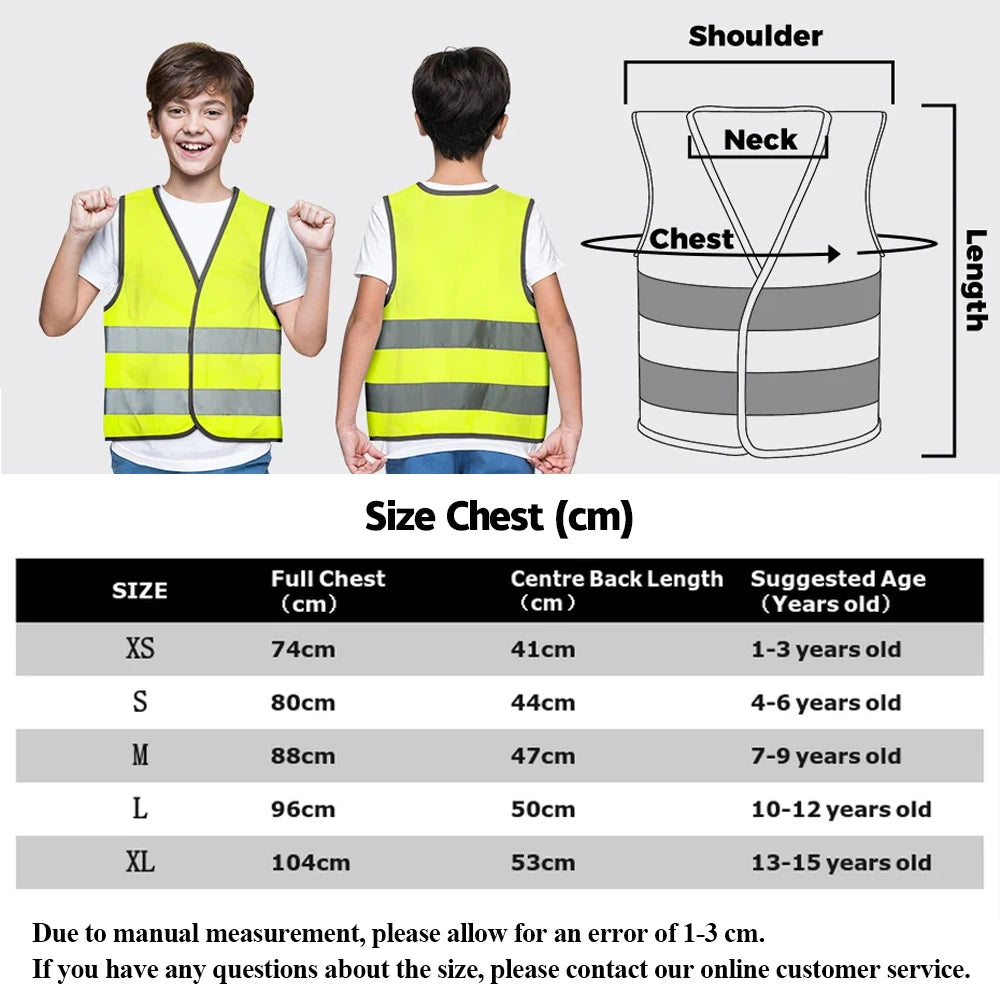 Kids Vest School Children's Training Sports Protective Breathable Vest Multiple Colors Outdoor Warning Clothes