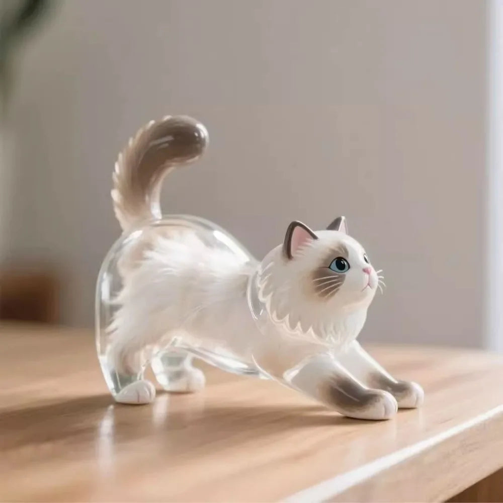 Transparent Pet Hair Storage Memorial Keychains Cat and Dog Hair Organization Capsules Decorative Pendants Cat Accessories