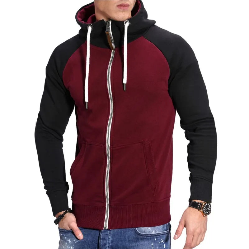 Autumn Winter New Hoodies For Man Clothes Fashion Casual Velvet Warm Zipper Hooded Pullover Outdoor Running  Hoodies Sweatshirt