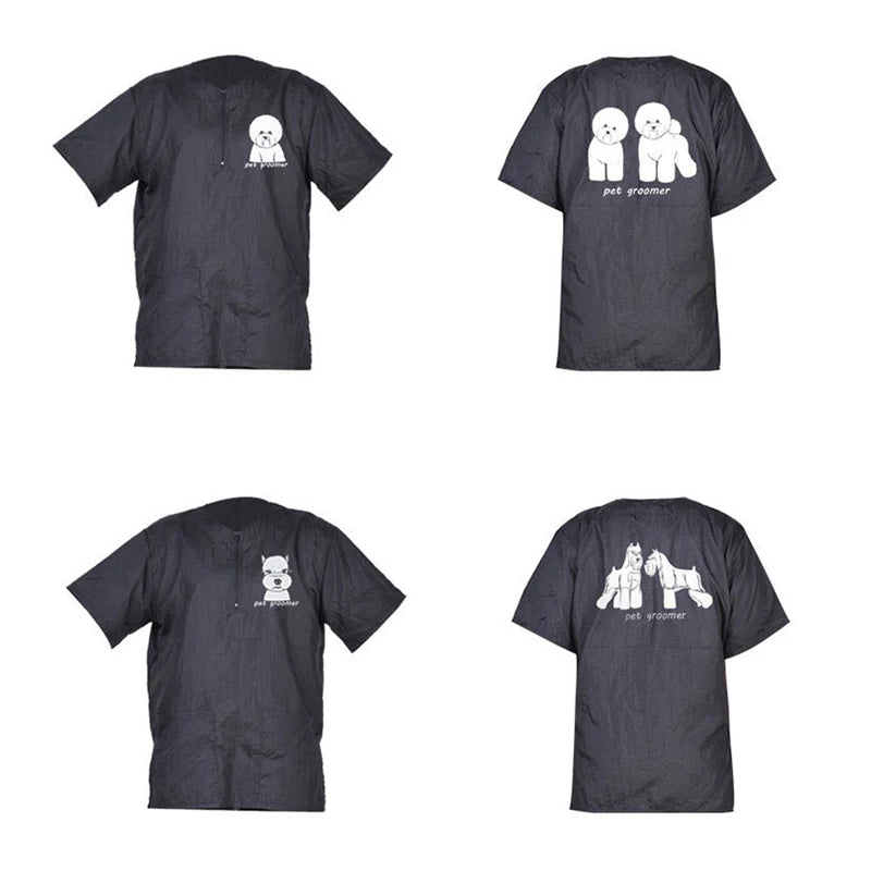 Pet Grooming Clothing Waterproof Pet Hospital Work Clothes Pet Stores Anti Hair And Anti-static Pet Groomer Smock Uniform Tops