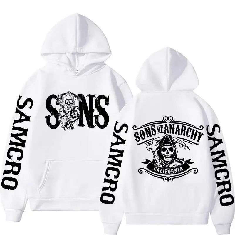 Sons of Anarchy Double Sided Graphic Hoodie Men Hoodie Sweatshirt Men Womnen Fashion Design Pullover Men's Fleece Hoodies