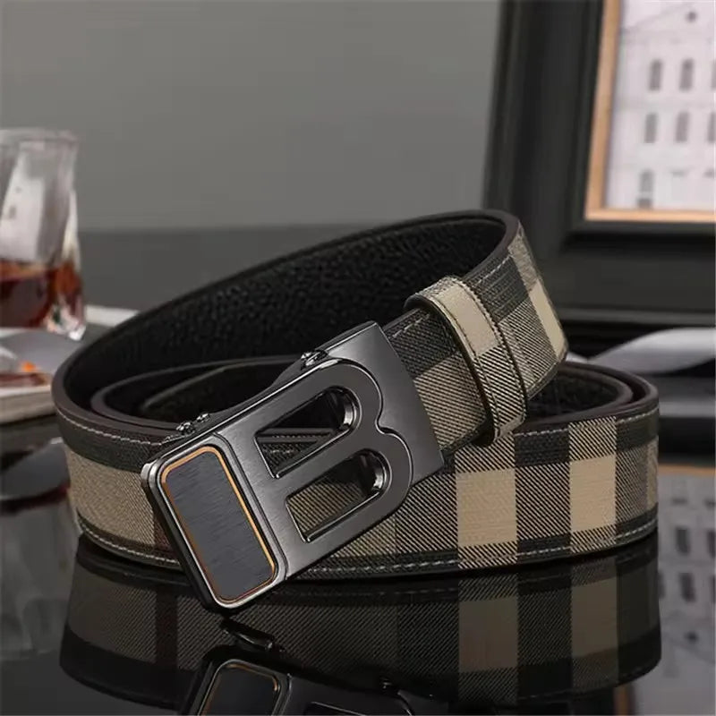 Men's Belt Designer High Quality Genuine Leather Belts Male Metal Automatic Buckle Casual Fashionable Belt For Men Jeans