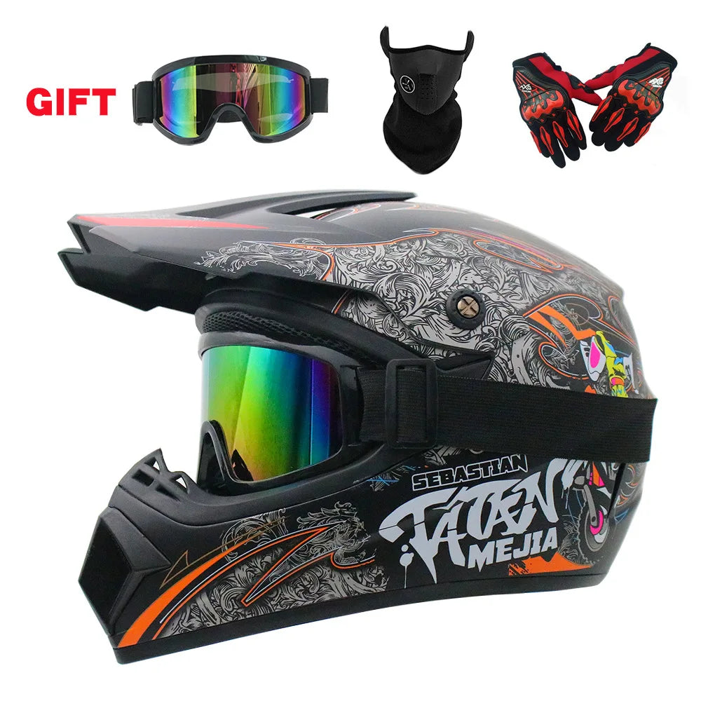Need Kids Gear? Youth Motorcycle Helmet Off-Road Dirt Bike ATV DH Cross Go-kart Capacete DOT