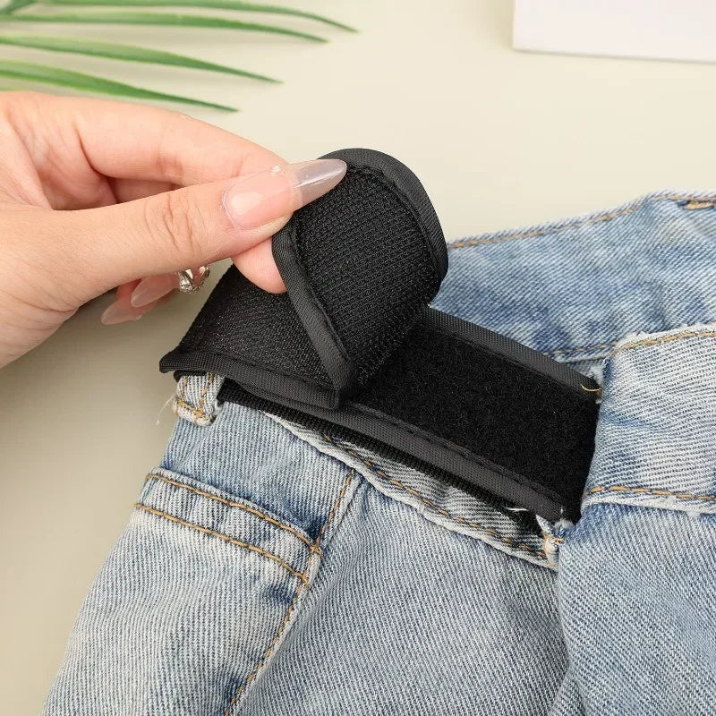 S/M/L Buckle Free Waist Belts Men's Ultra-soft No Buckle Black Elastic Belts Comfortable Belt Loop Buckle-Free Belt Unisex