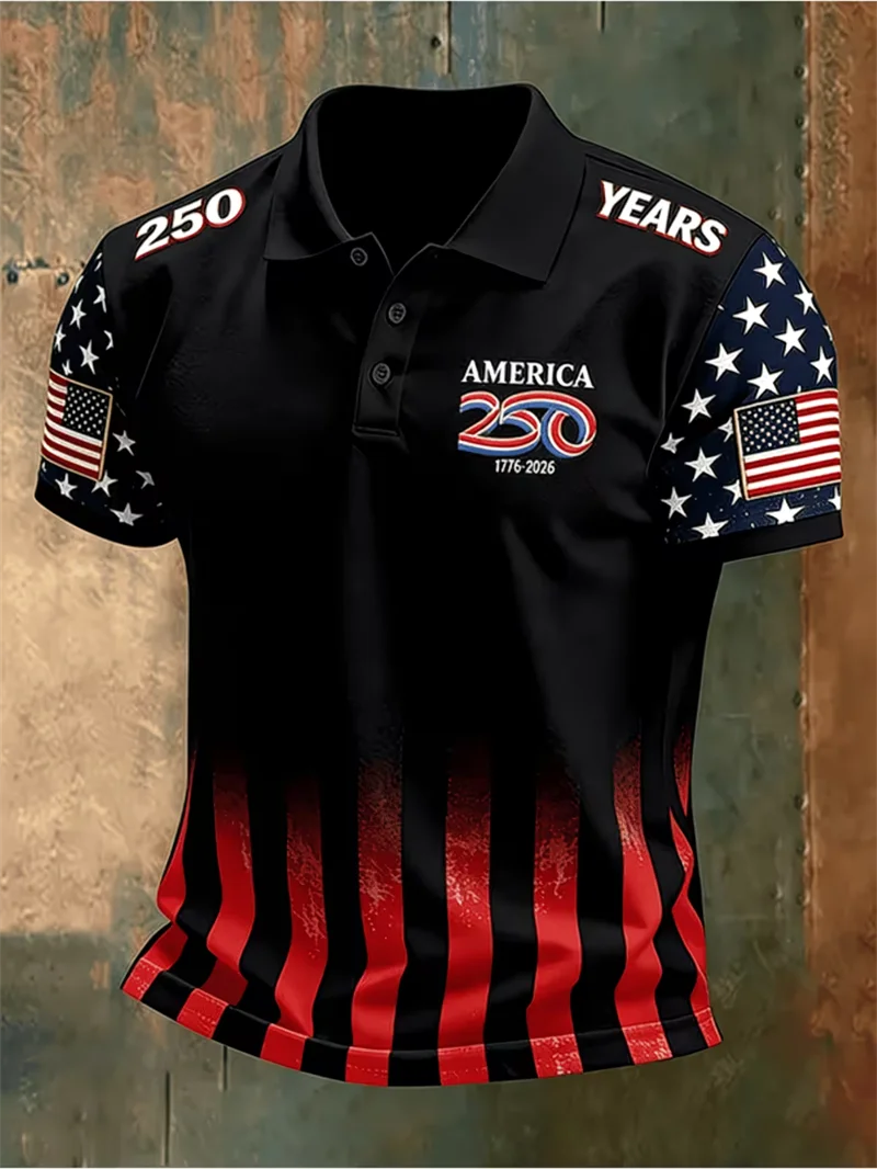 Couple Matching Usa 250 Patriotic Polo Shirt Men Women American Flag Statue Of Liberty Print Casual Breathable Sportswear Polo