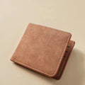 2026 New Wallet Men Short Dollar Clip Zipper Simple Soft Leather Lightweight