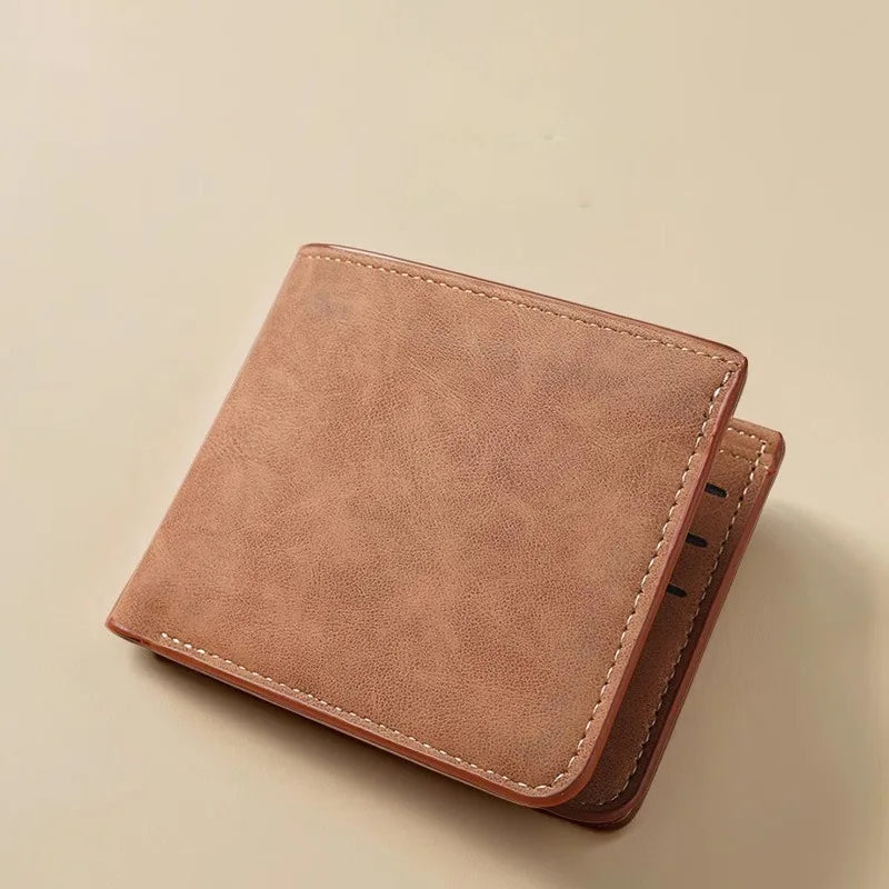 2026 New Wallet Men Short Dollar Clip Zipper Simple Soft Leather Lightweight