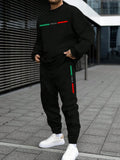Autumn Mens Tracksuit Italy O Neck Sweatshirt Sweatpants 2 Pcs Set Casual Sports Pullover Pants Man Clothing Hip Hop Sportswear