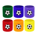 6Pcs Kids Sports Wristbands Colorful Cotton Wristband Sweatband For Children Wrist Protector Football Basketball Tennis Boy Girl