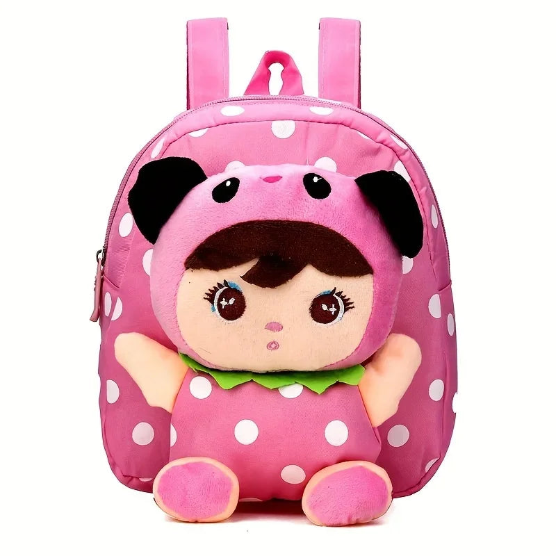 Kids Backpack, Toddler Girls Backpacks,  Adorable Soft Plush Girl Toys, with Multiple Pockets and Adjustable Straps Shoulder Bag