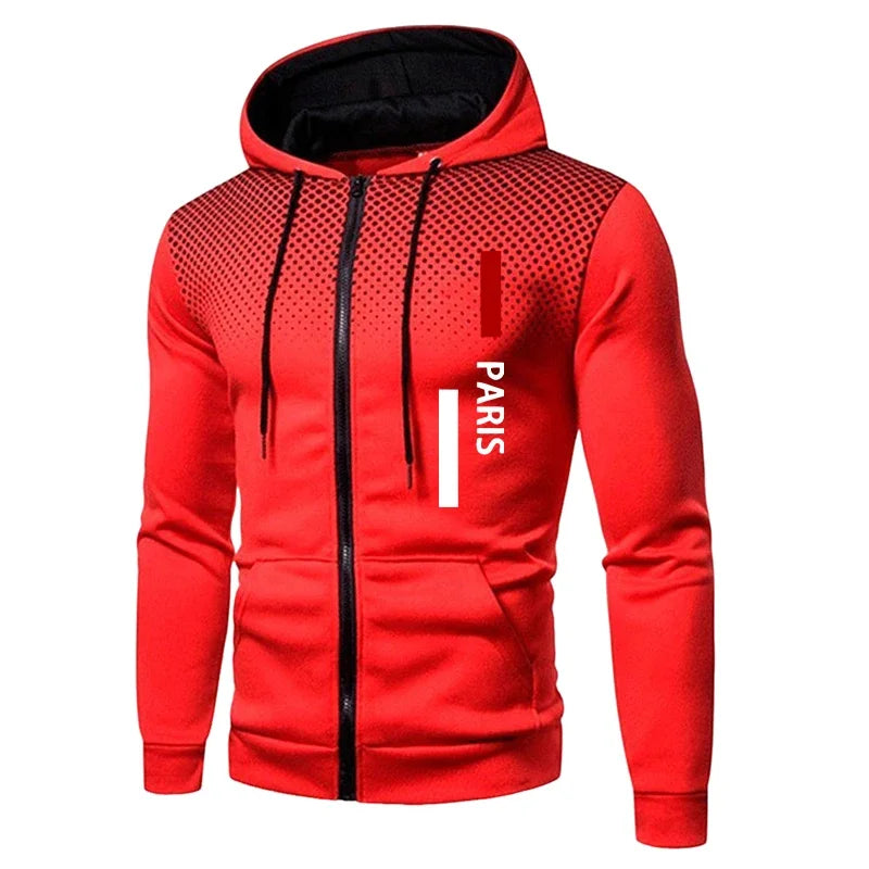 Men's Sportswear Hooded Sweatshirt and Sweatpants Urban Casual Sporty Zipper Hoodie Jogging Suit Fall/winter Training Outfits