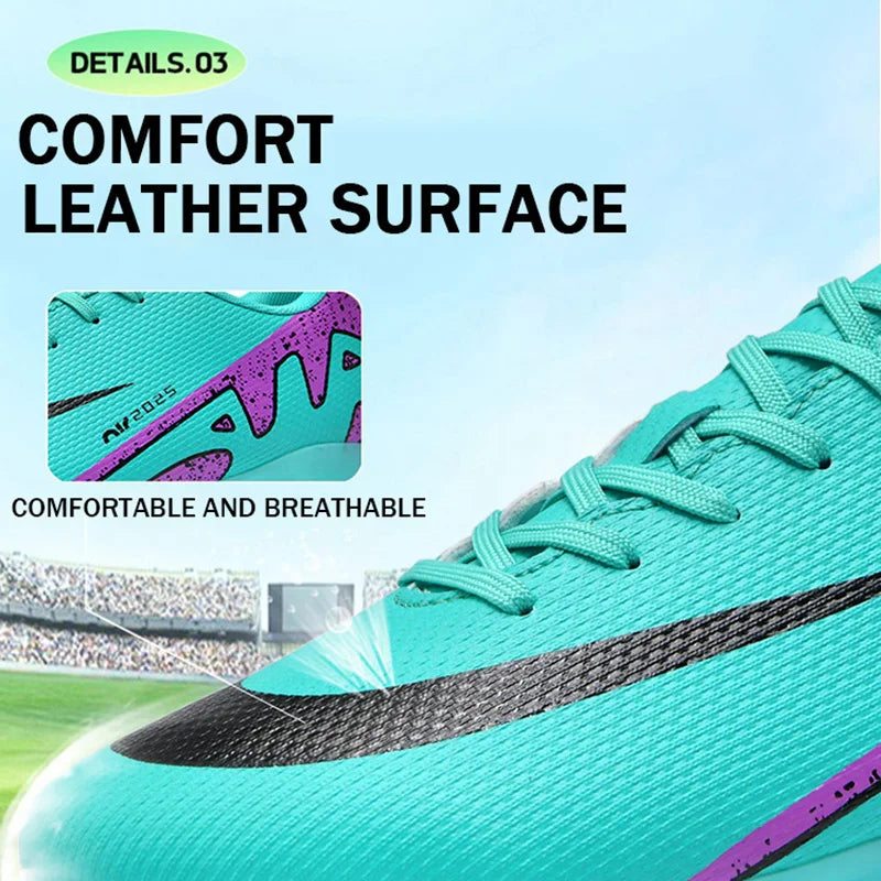 Kid Size 33-47 Long Short Spike Soccer Shoes Football Field Boots Unisex Society Training Match Adult Football Shoes