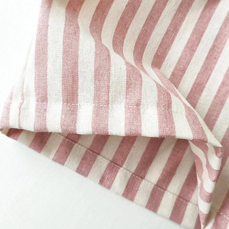 Kids Pants Toddler Striped Cotton Linen  Pants Loose Fit Casual Summer Trousers for Children