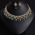 Exquisite Appeal Women High Jewelry Set 2 Piece Necklace Earrings Dress Accessories for Festive Wedding Prom Host Gift M-280
