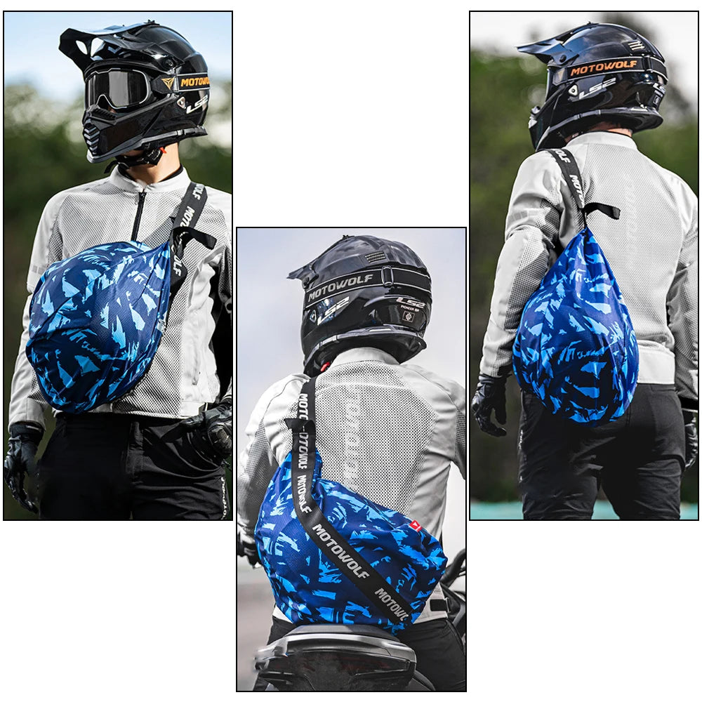 Simple Style Motorcycle Helmet Bag for Men Women Full Face Helmet Backpack Outdoor Sport Cycling Travel Bag Water-Repellent