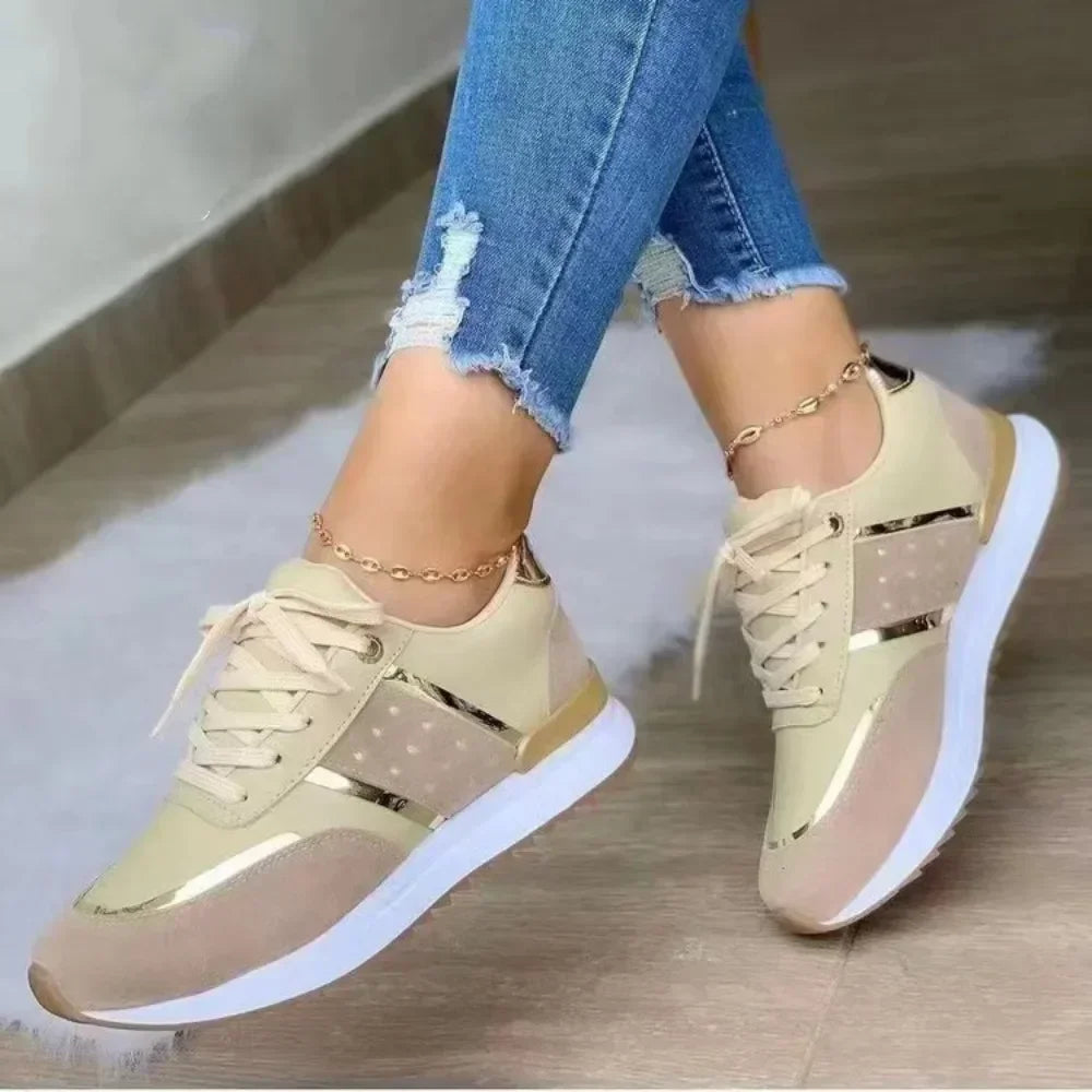 women Sneakers 2024 Shoes Leather Patchwork Casual Platform Sport Shoes Ladies Zapatillas Mujer Outdoor Running Vulcanized women