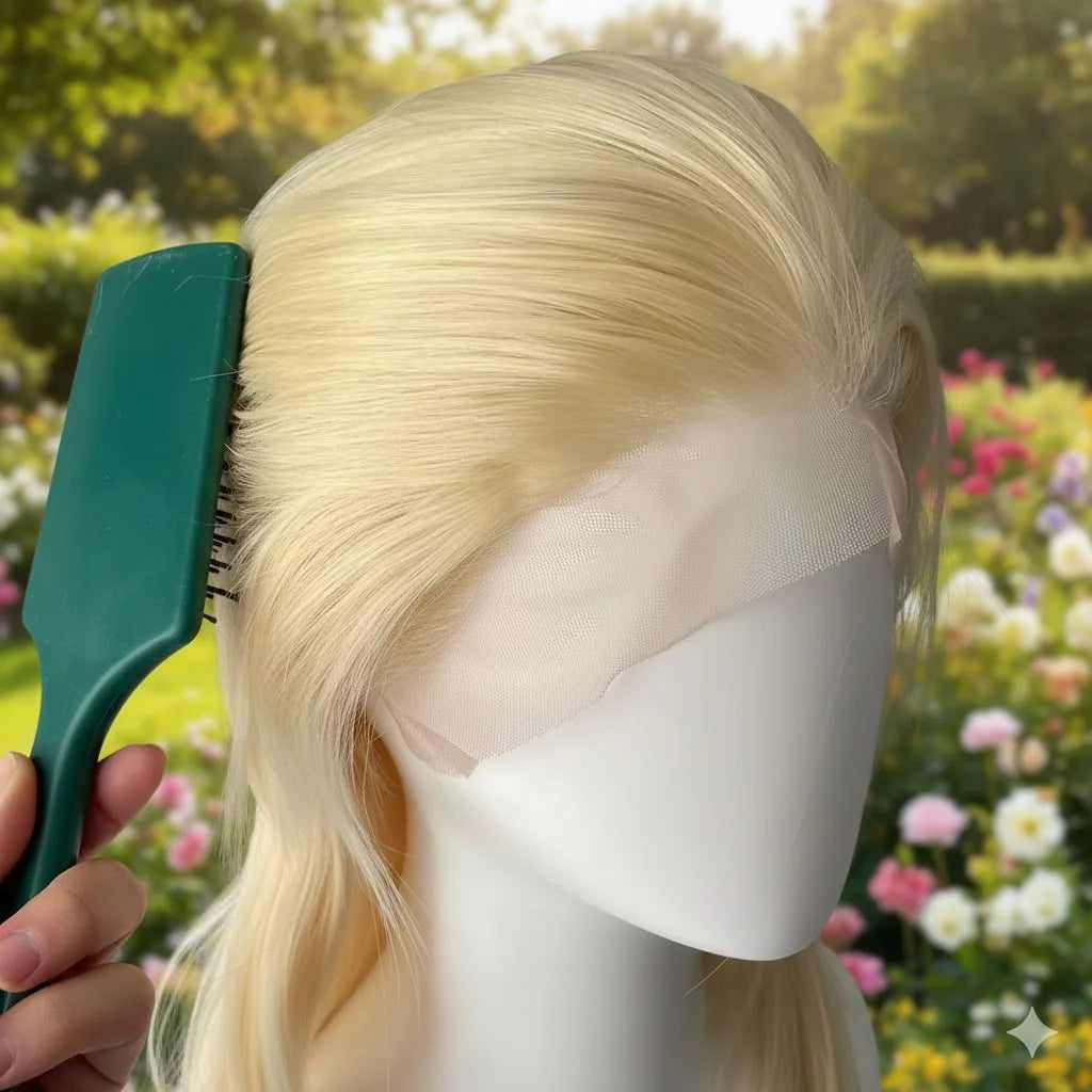 613 Blonde Synthetic Lace Front Wigs for Women 13X4 Shoulder Length Mullet Wigs for Men Cosplay Wear and Go Glueless Natural