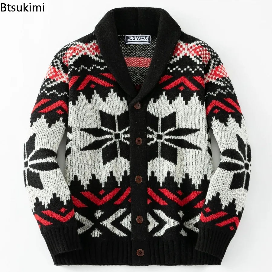 High Quality Knitted Sweaters for Men 2026 New Autumn Winter Thick Warm Sweater Coats Vintage Streetwear Male Knitwear Cardigans