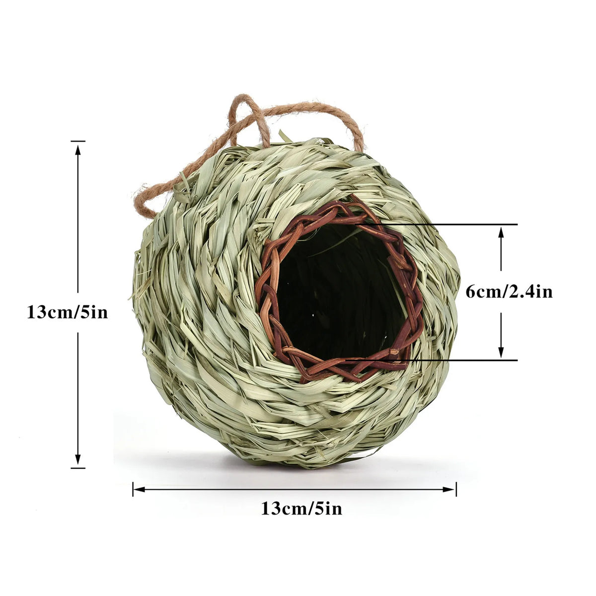 Pet Hanging bed Birds Nest Outdoor Hand-weaved Decorative Bird House Bird Cage Shelter For Garden Decoration Pet Bedroom
