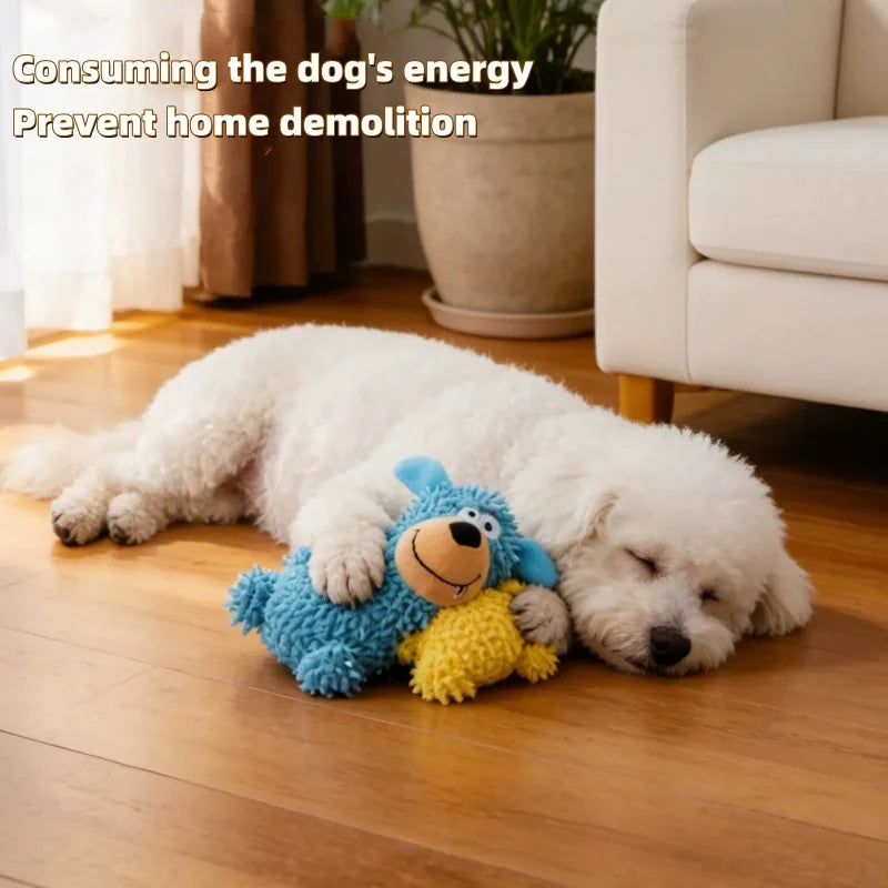 Environmentally Friendly Cartoon Pet Dog Toy, Interactive Chew Plush Toy, Squeaking and Soothing Pet Supplies