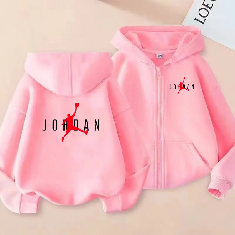 Children's Sportswear, Loose Sports Jackets, Boys and Girls Aged 3 to 12, Zipper Sportswear and Hoodies for Teenagers