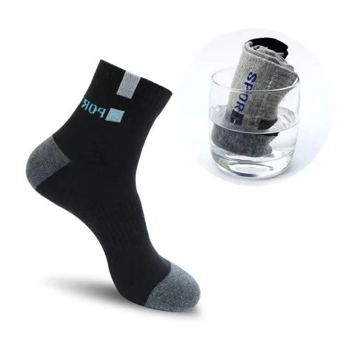 Socks for Men Sport Breathable Soft Letter Fashion Sneakers High Elastic Middle Tube Stocking Towel Sox Summer Running