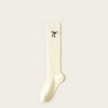 Baby Children Korean Knee High Long Socks for Girls Sweet White Bow Jacauard Cotton Legging Stocking School Sock for Kids Tights