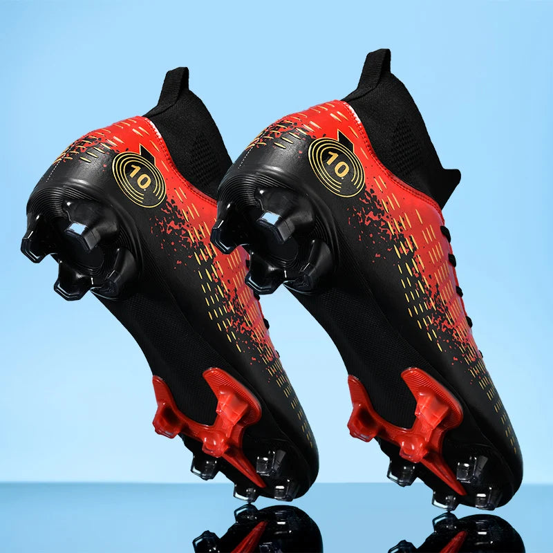 2024 Men's Soccer Shoes  Non-Slip AG/TF Soccer Cleats Ankle Boots Unisex Large Size Ultralight Football Boots Boys Sneakers