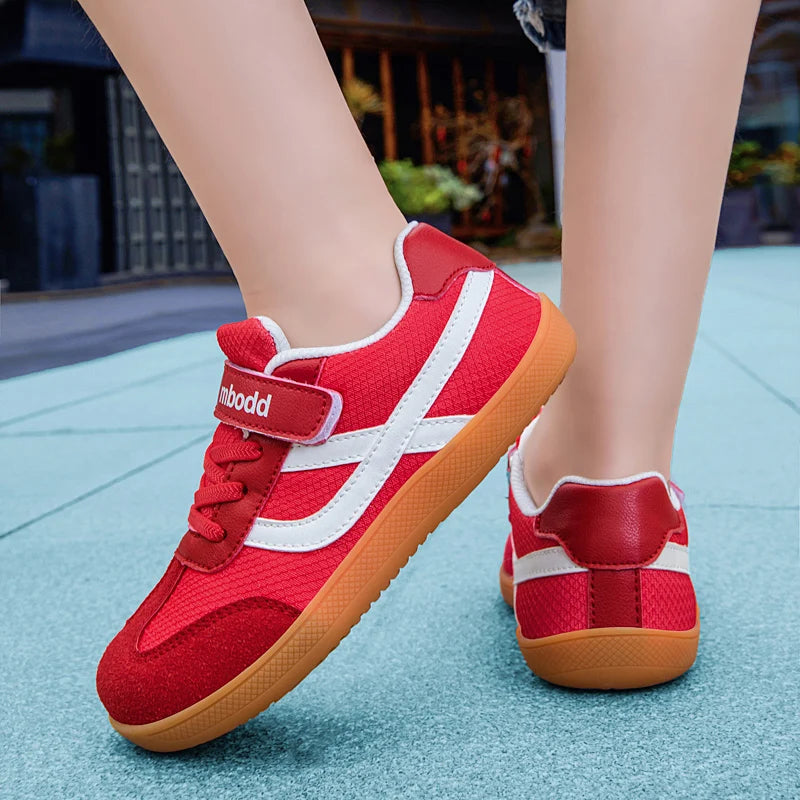 Children's Sports Shoes Boys' Barefoot Shoes Wide-Toed Simple Fashion Casual Shoes Lightweight Hook and Loop girls' Flat Shoes