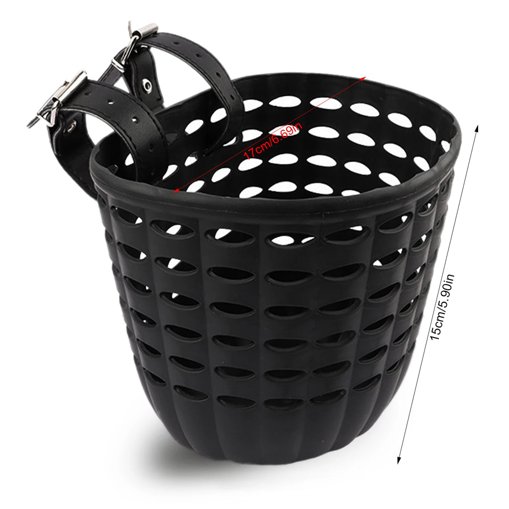 Children's Plastic Bike Basket with Installation Buckle Bike Hanging Basket for Kids Holiday Birthday Gift