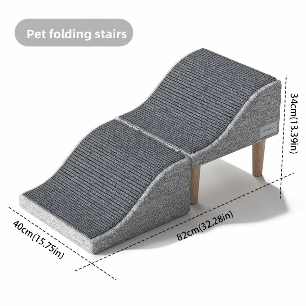 Pet Accessories Non-Slip Foldable Dog Ramp Adjustable Foldable Non-Slip Pet Ramp Space Saving Safe Sturdy Puppy Stairs Pet Use