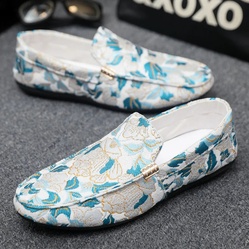 ELUVA Loafers Men Comfortable Shoes Summer Breathable Non Slip Lightweight Walking Shoes Men Driving Casual Flats Sneakers